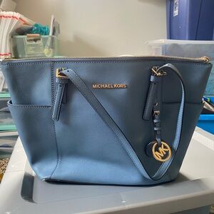 Michael Kors baby blue shoulder bag
